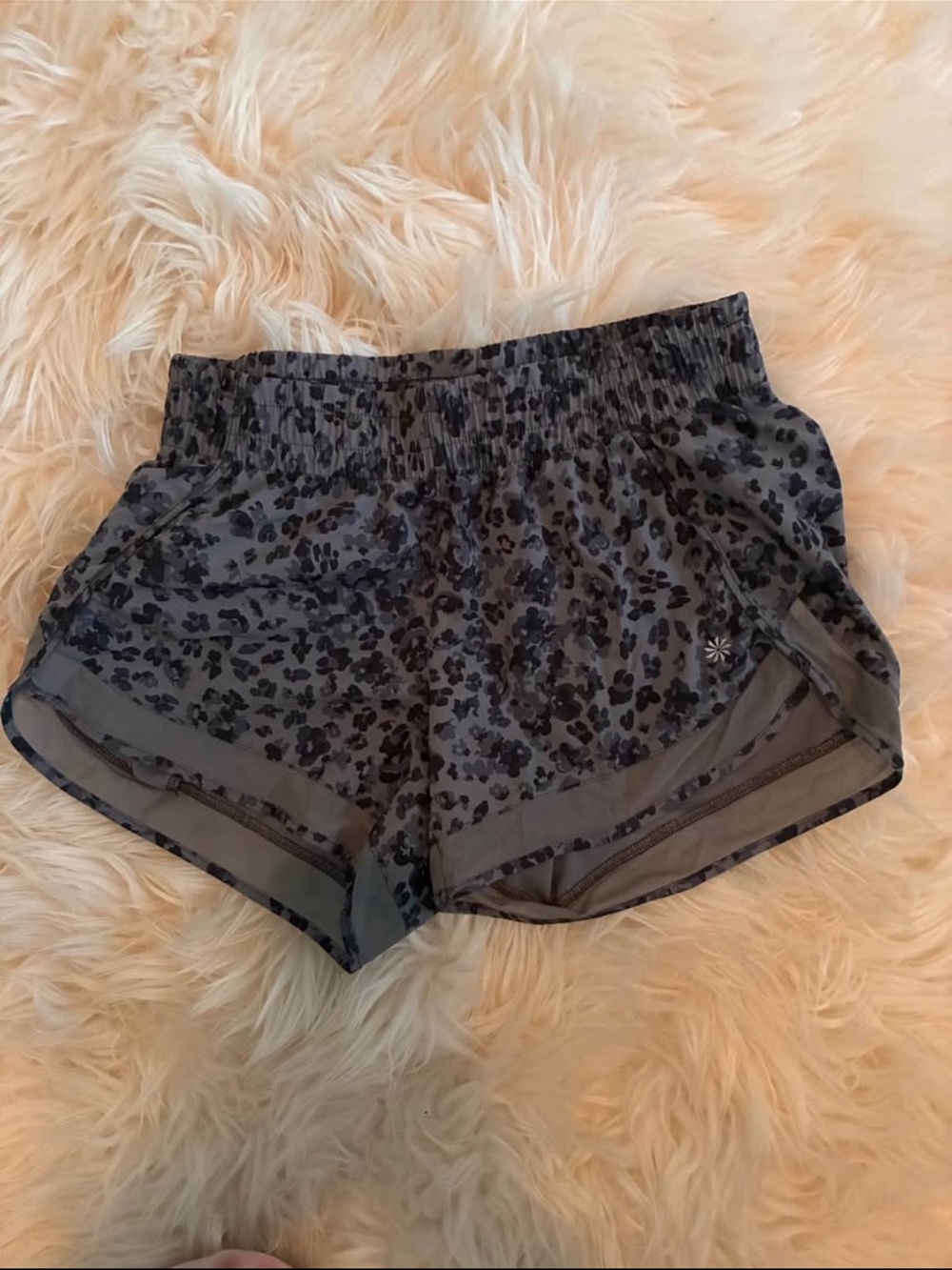 Athleta Gray animal print  Athletic Shorts
